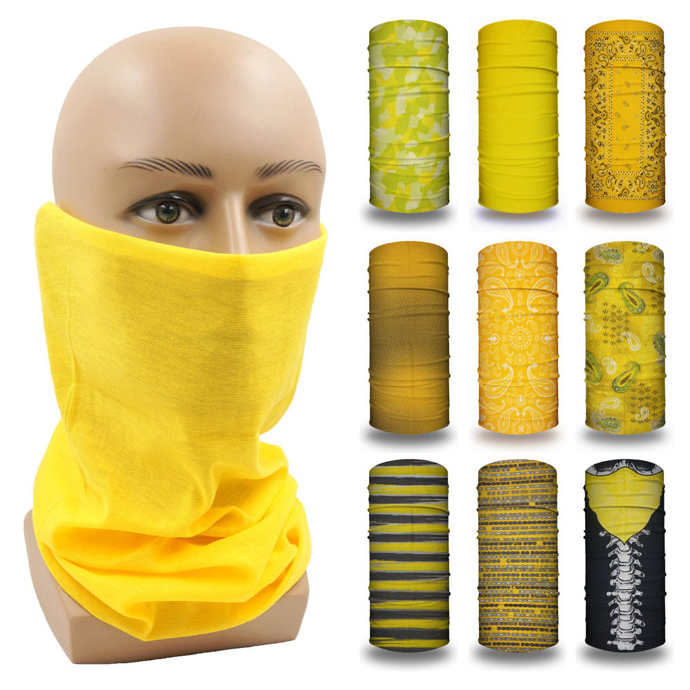 Yellow Cycling Gear - Желтая бандана для улицы, женские головные