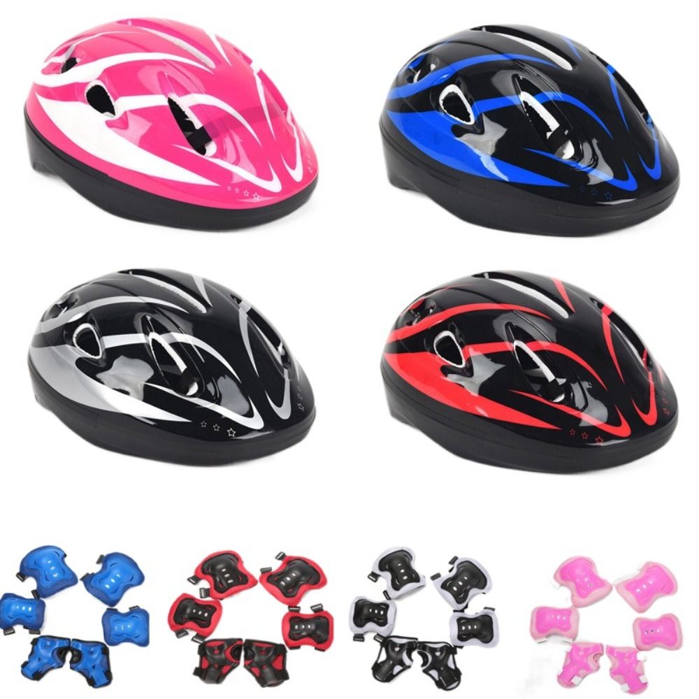 Cycling Gear Kids - Детский шлем, наколенники, налокотники, защита запястья,