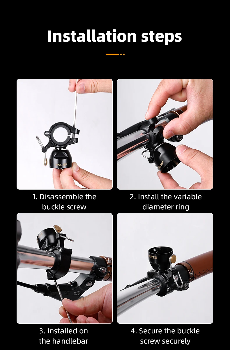Cycling Gear Essentials - Ретро велосипедный звонок, предупреждение о безопасности,