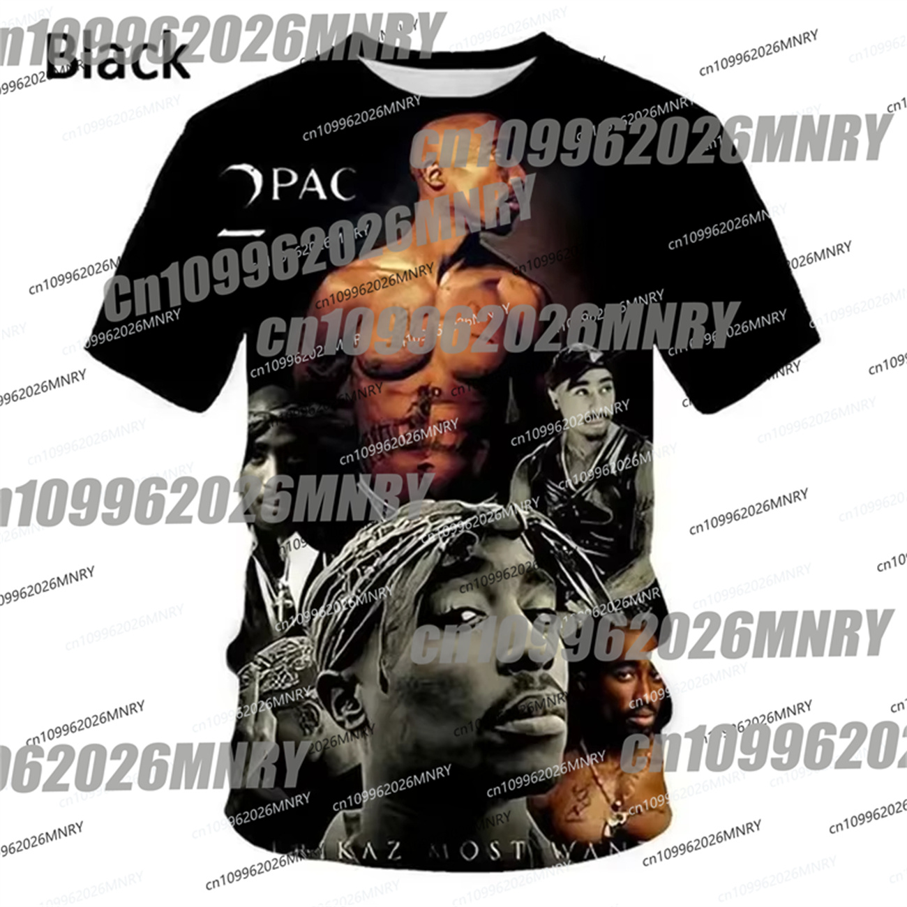 Cycling Gear Kids - Футболка с 3D-принтом 2pac Summer Kid,