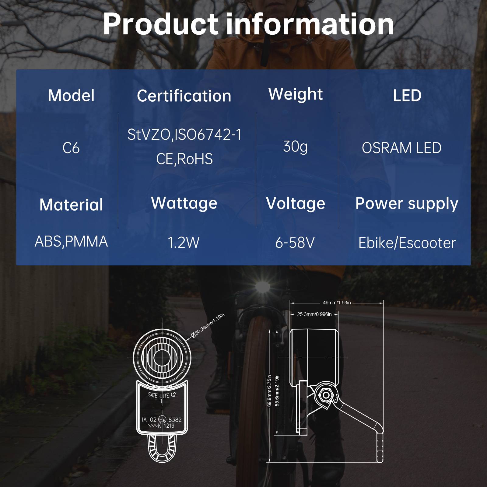 Комплект светодиодных фар Link – обзор и цена Bike Dynamo Light