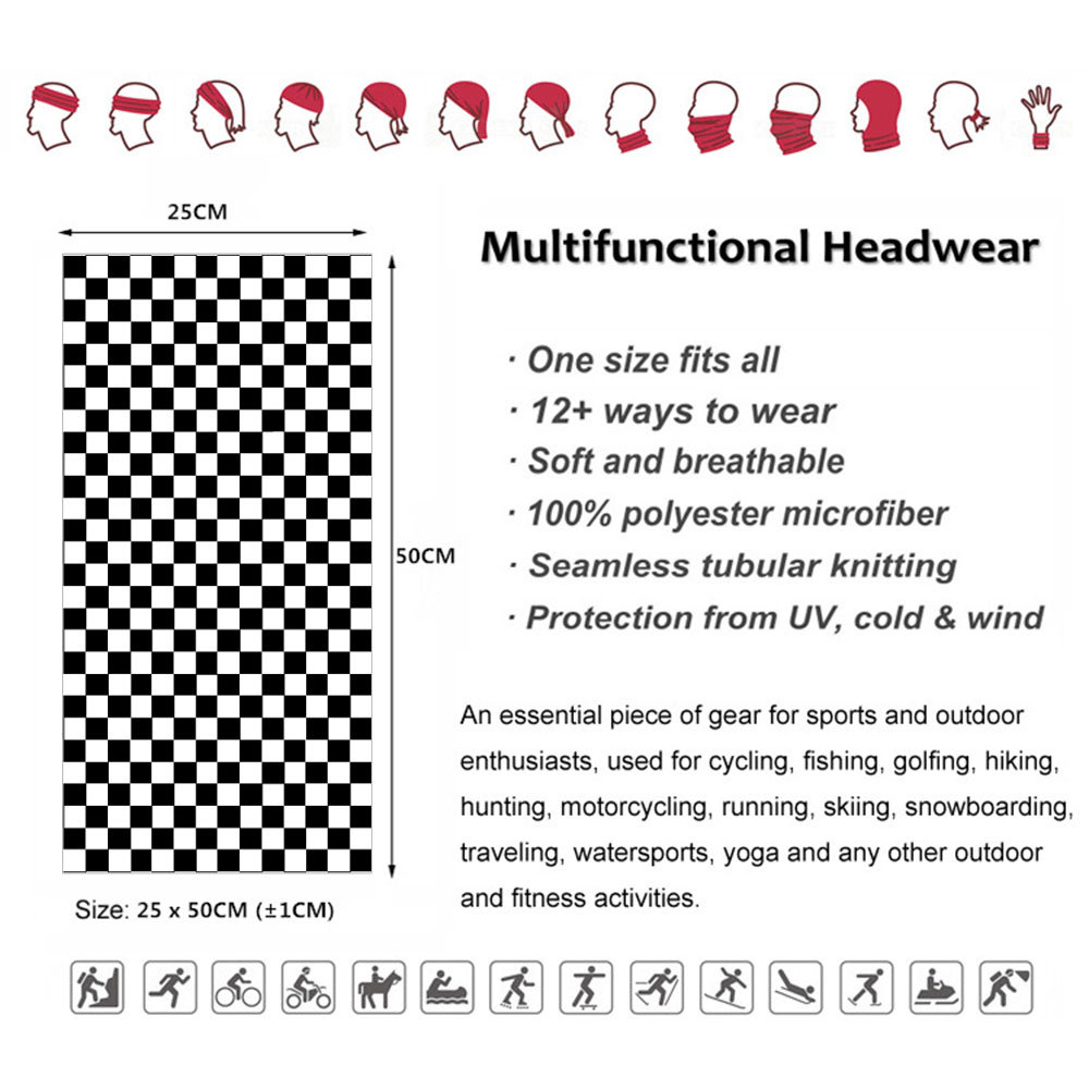 Повязка на шею с клетчатым при – обзор и цена Cycling Gear